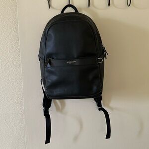Used Michael Kors Greyson Black Leather Backpack